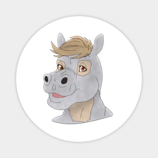 Anthro hippopotamus face Magnet